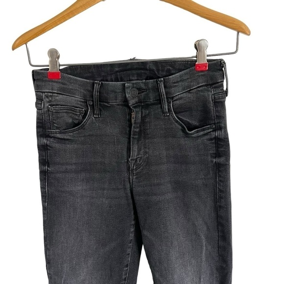 MOTHER x REVOLVE High Waisted Looker Ankle Fray in Night Hawk - Picture 4 of 14